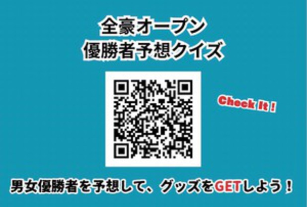 全豪オープン　優勝者予想クイズ