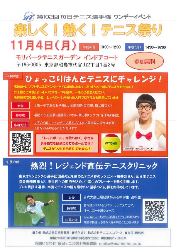 毎日テニス選手権ワンデーイベント